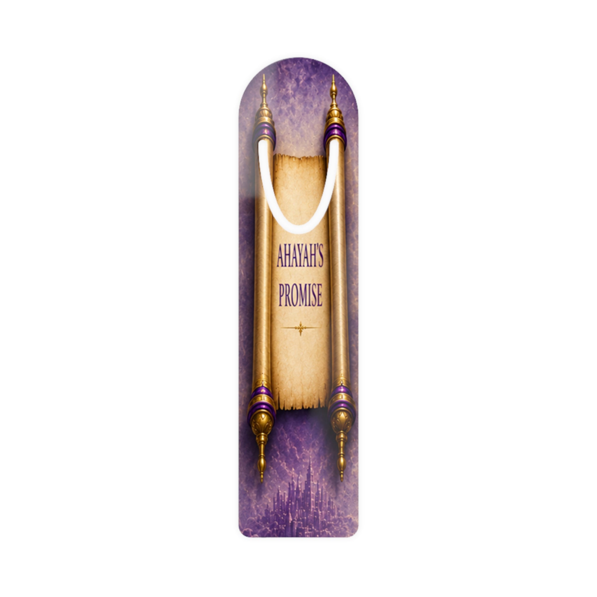 Religious Prayer Reading Metal Bookmark — Purple