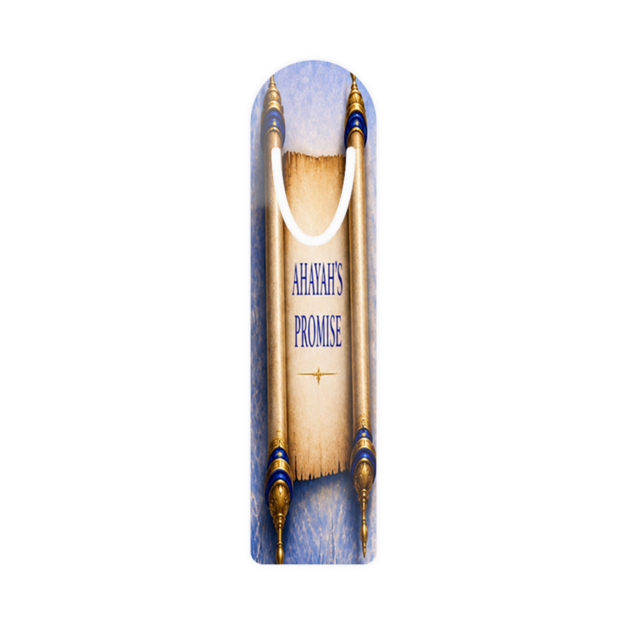 Religious Prayer Reading Metal Bookmark — AHAYAH'S Promise - Purple
