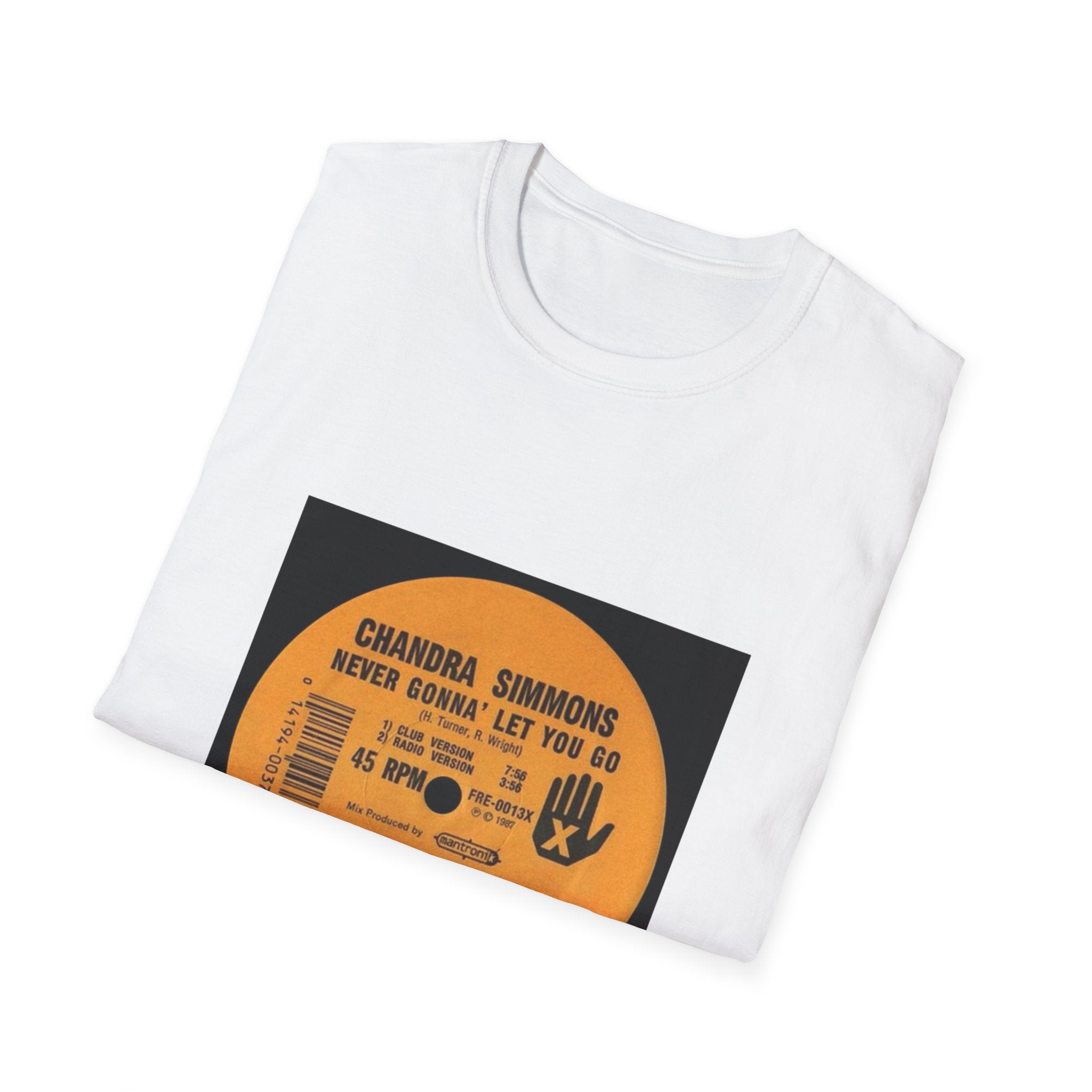 Retro Concert Tee — “Chandra Simmons Never Gonna Let You Go” Vinyl Poster Design