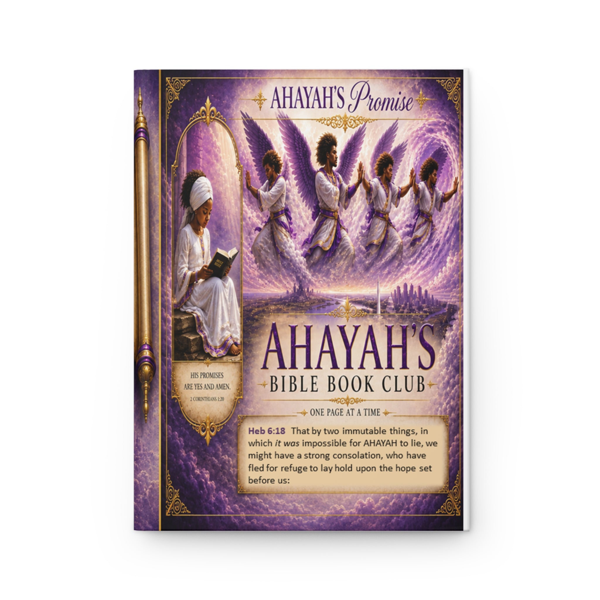 Copy of Ahayah’s Bible Book Club” Faith Reflection Notebook-Blue
