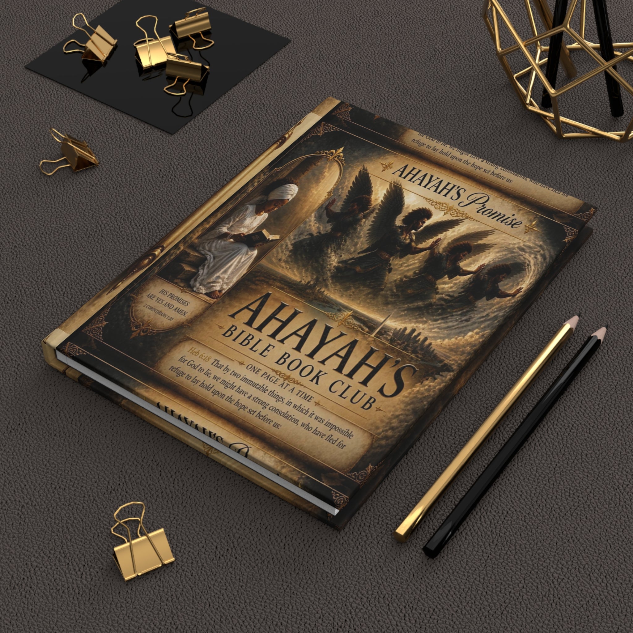 Hardcover Journal — “Ahayah’s Bible Book Club” Faith Reflection Notebook