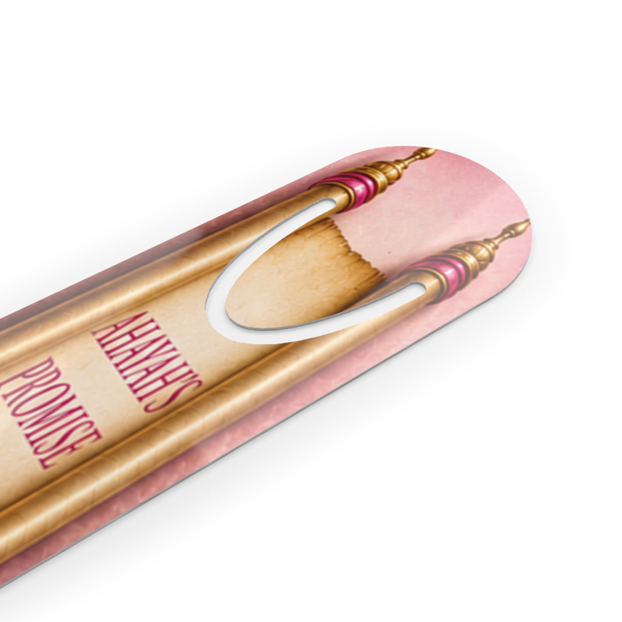 Religious Prayer Reading Metal Bookmark — AHAYAH'S Promise - Pink