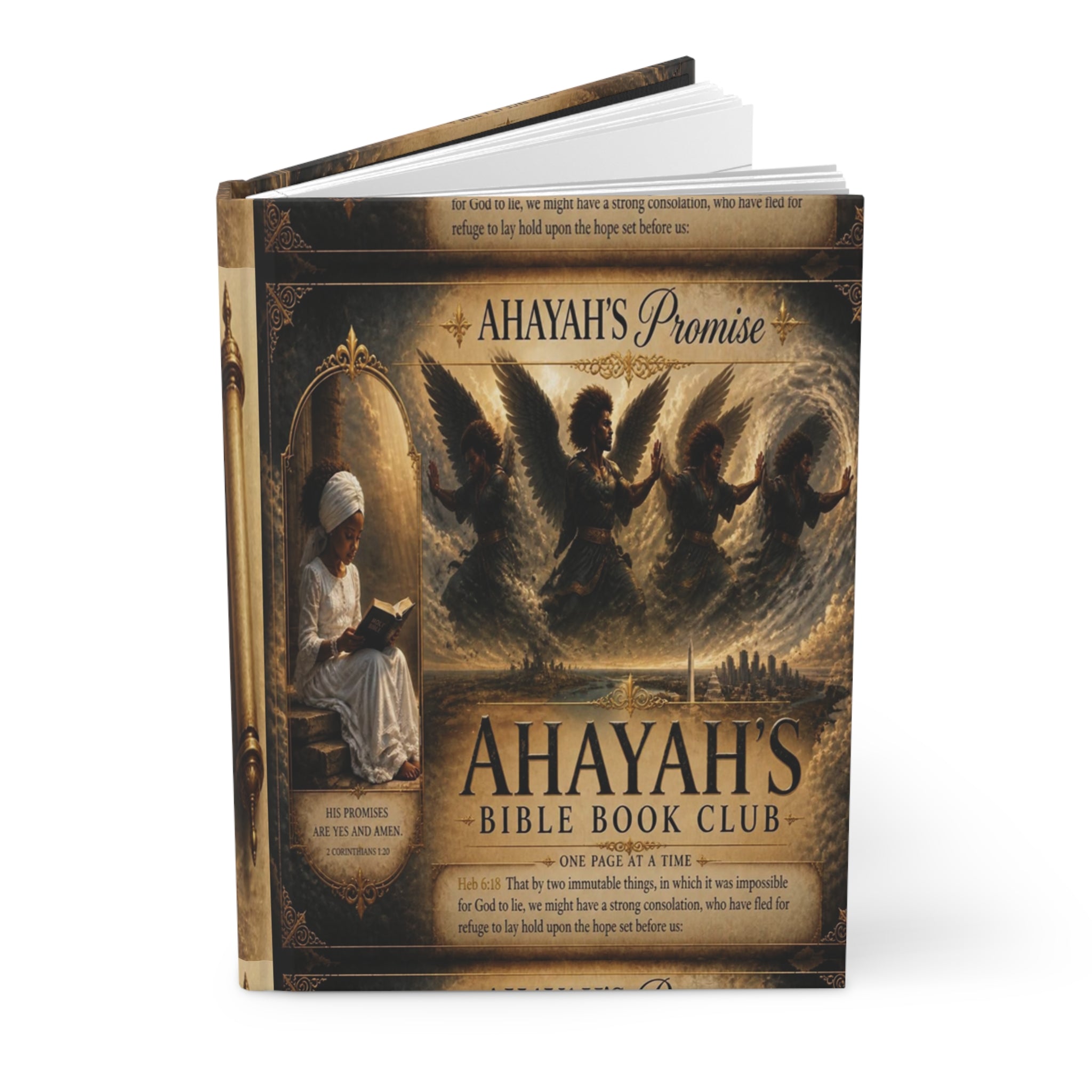 Hardcover Journal — “Ahayah’s Bible Book Club” Faith Reflection Notebook