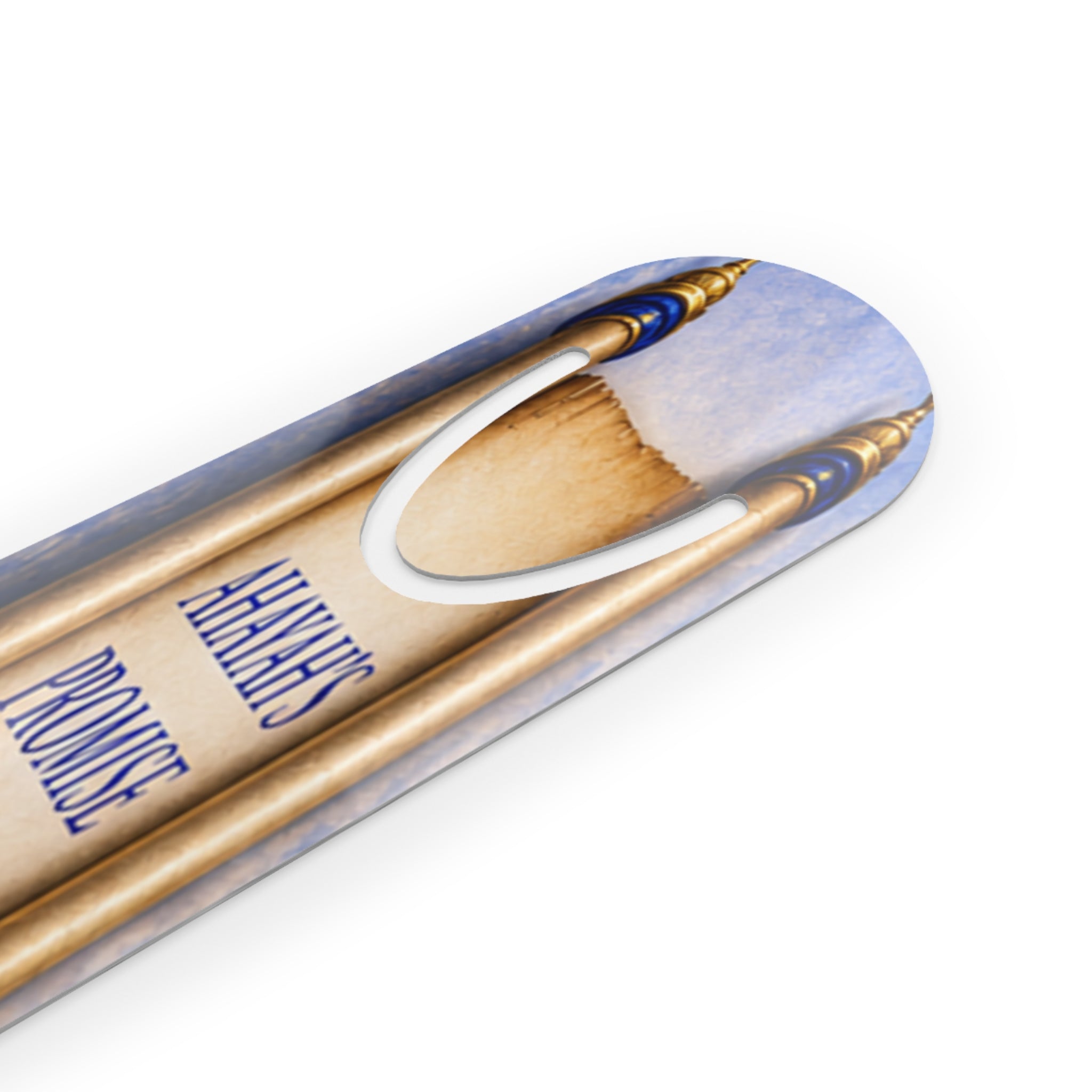 Religious Prayer Reading Metal Bookmark — AHAYAH'S Promise - Purple