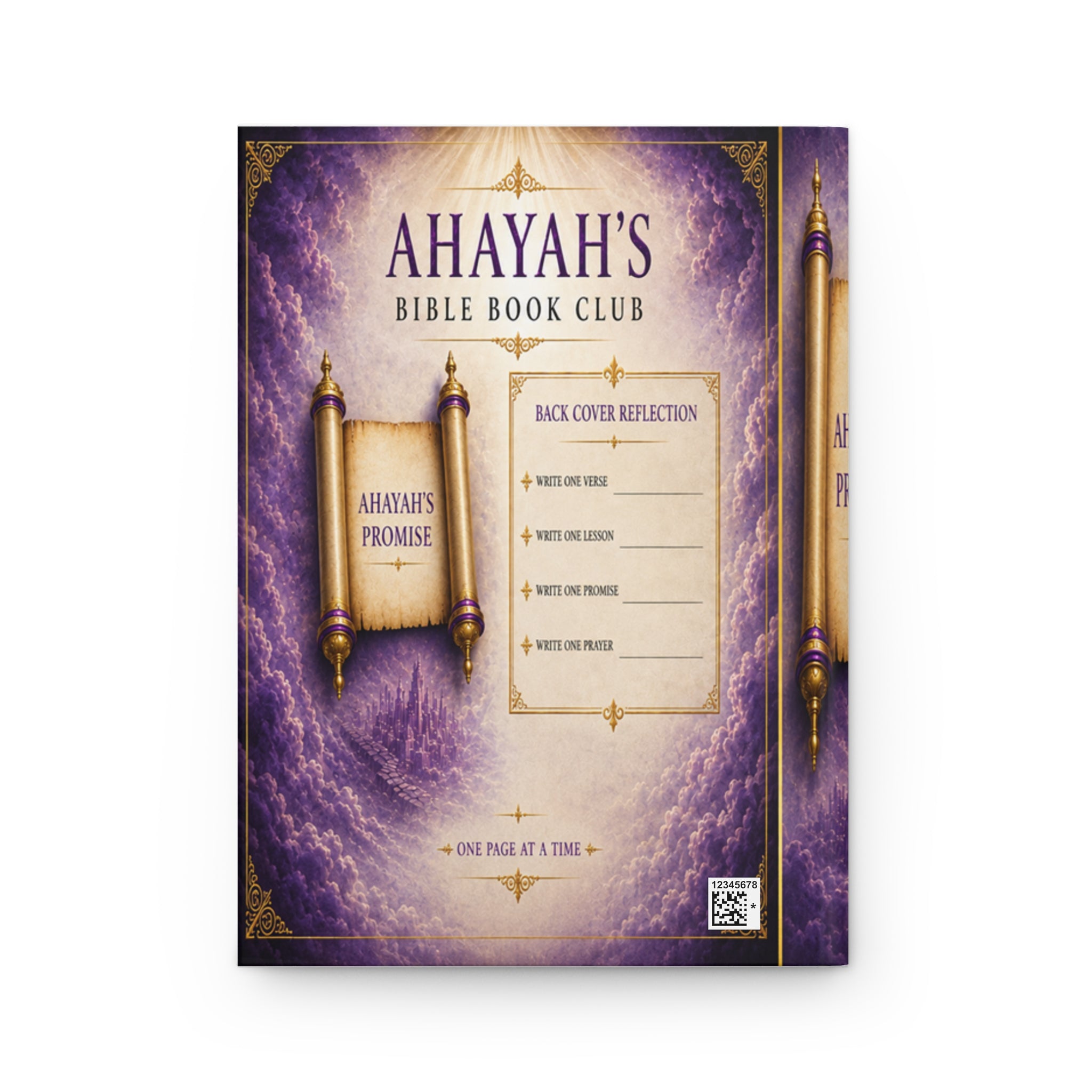 Copy of Ahayah’s Bible Book Club” Faith Reflection Notebook-Blue