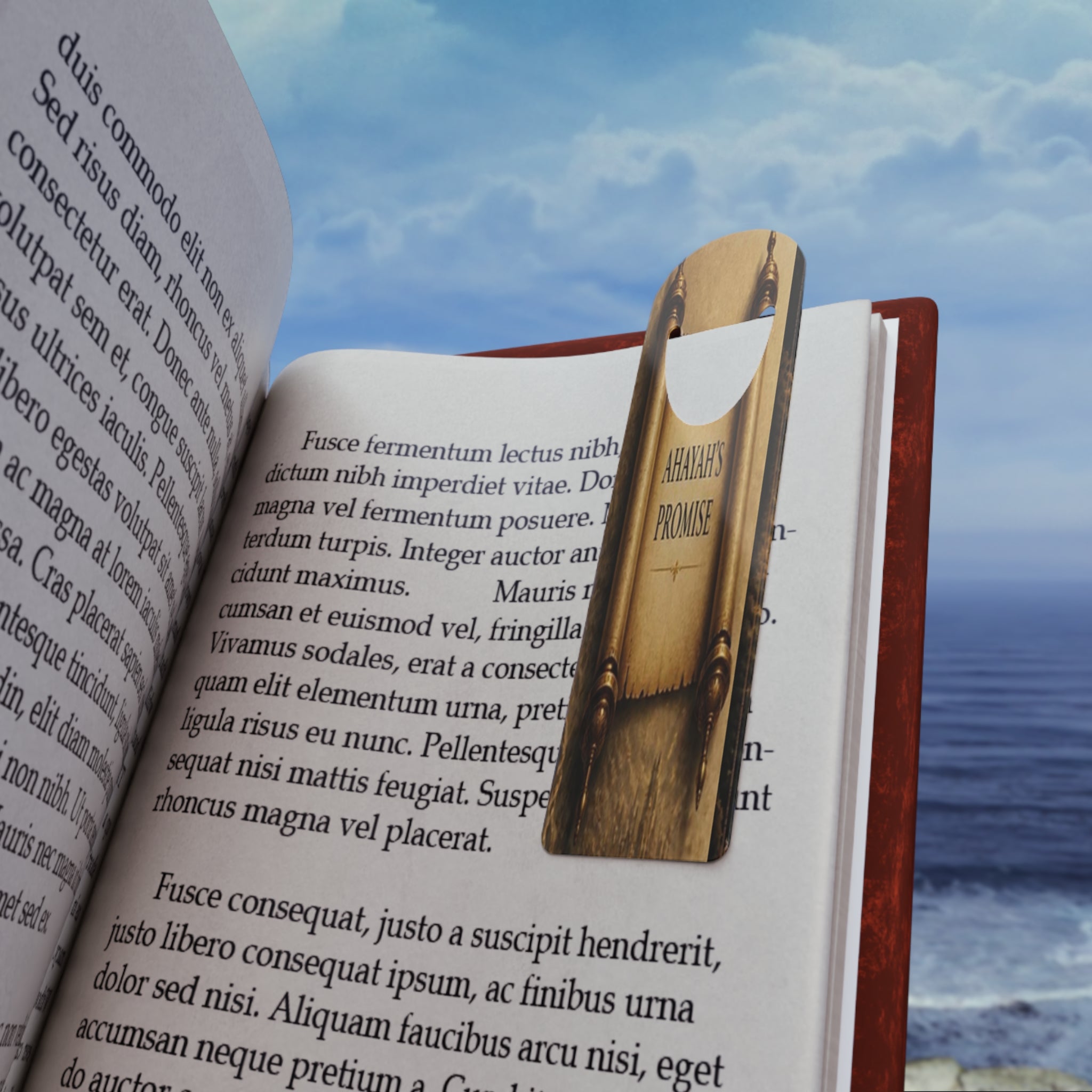 Antique Bible 'Abroad's Promise' Metal Bookmark – Vintage Religious Keepsake