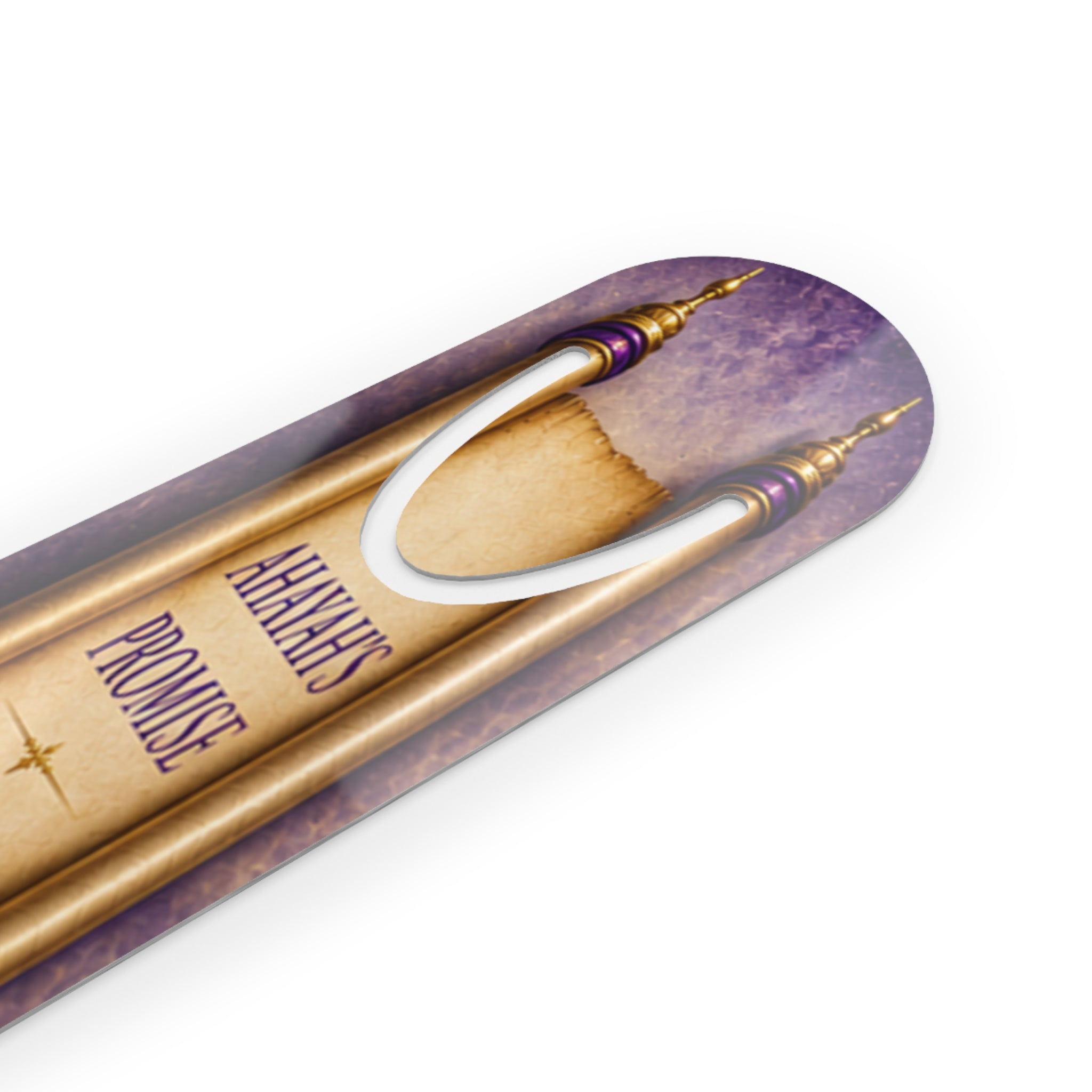 Religious Prayer Reading Metal Bookmark — Purple