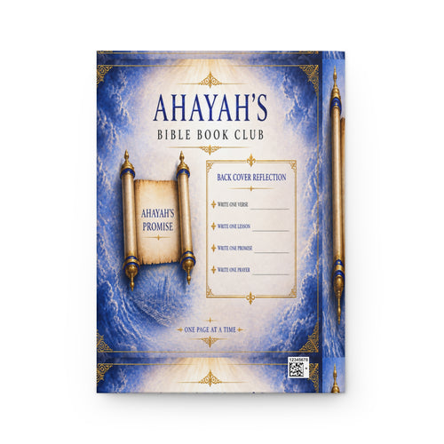 Ahayah’s Bible Book Club” Faith Reflection Notebook-Blue