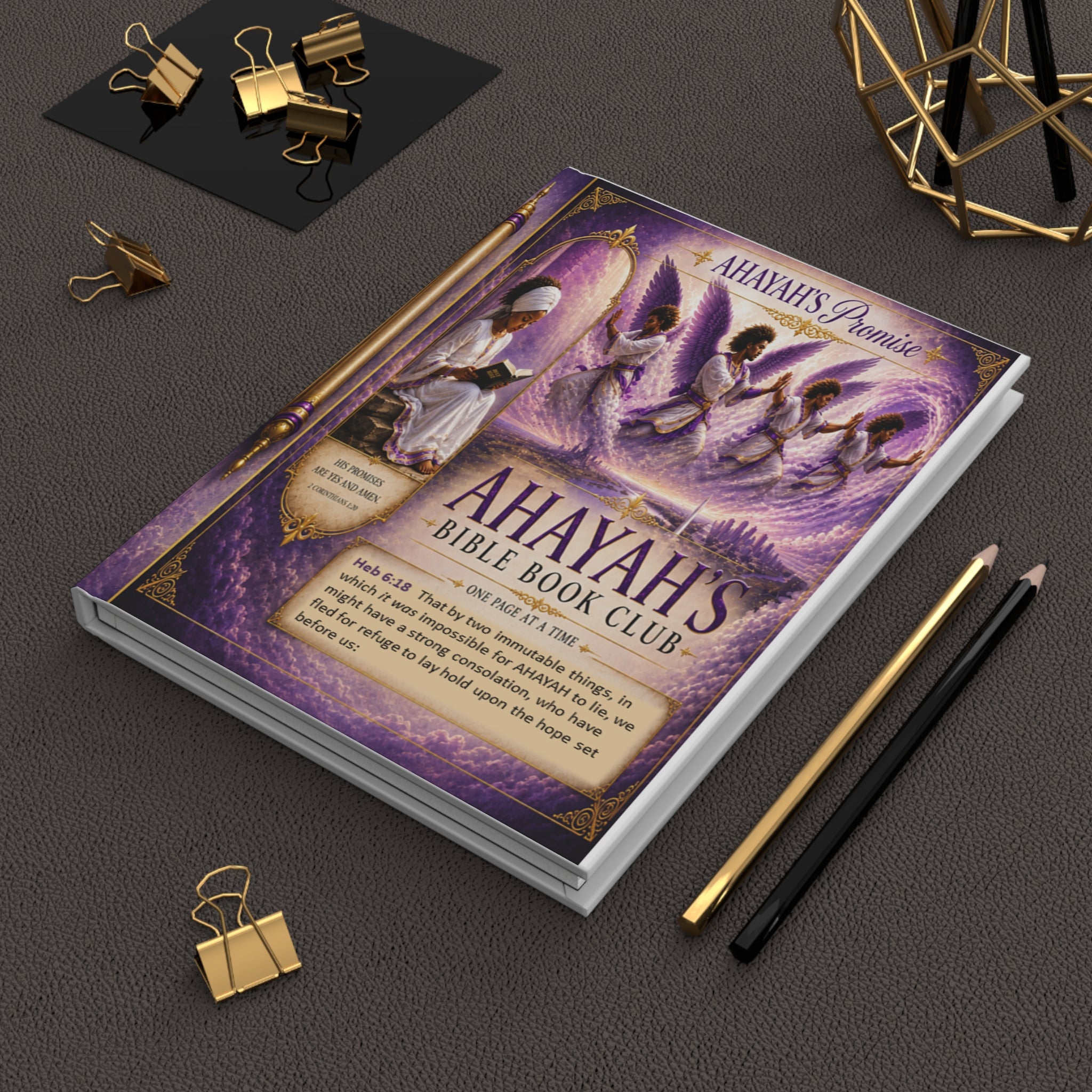 Copy of Ahayah’s Bible Book Club” Faith Reflection Notebook-Blue